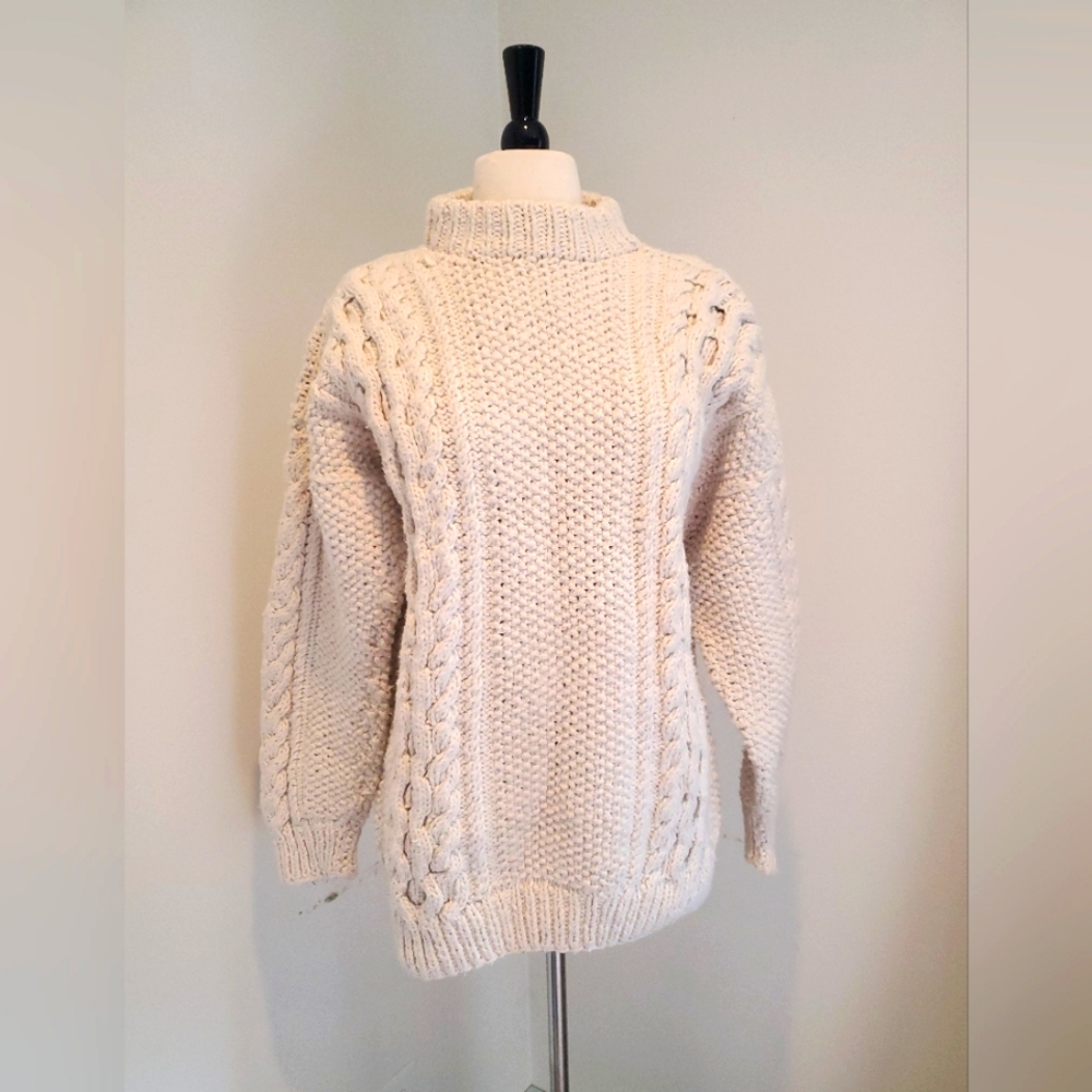 Ecuadorian Hand-Knit 100% Cotton Sweater – Artisan-Made, Boho-Chic